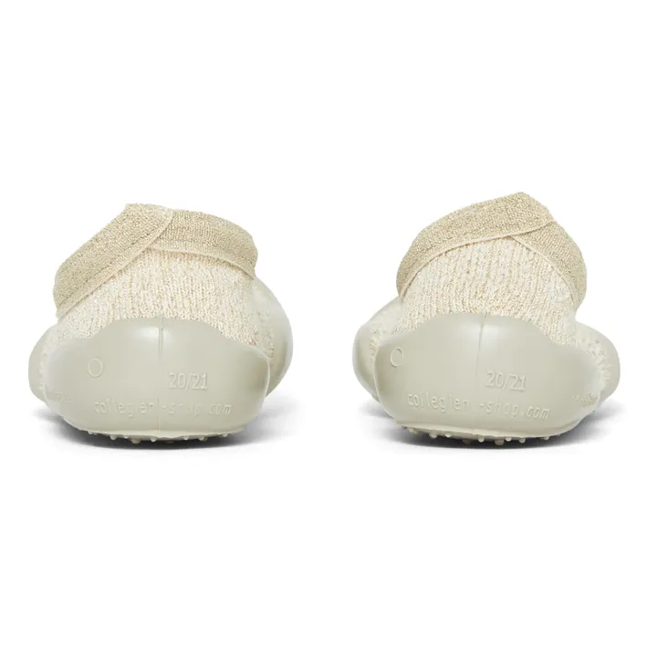 Collégien Chaussons Ballerines Ajourés | Beige