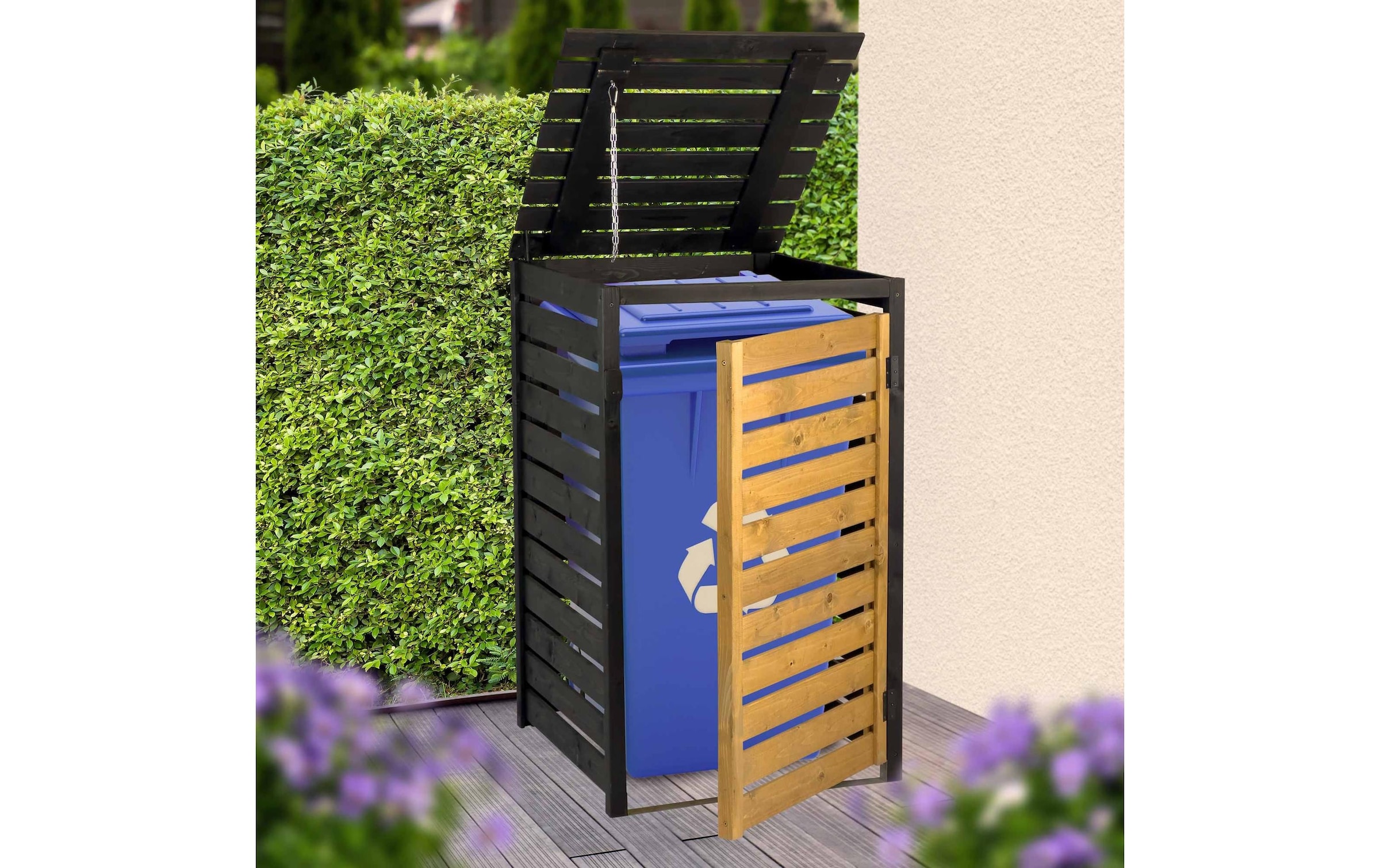 dobar Mülltonnenbox »120 L« Bausatz aus Fichtenholz für Mülltonnen