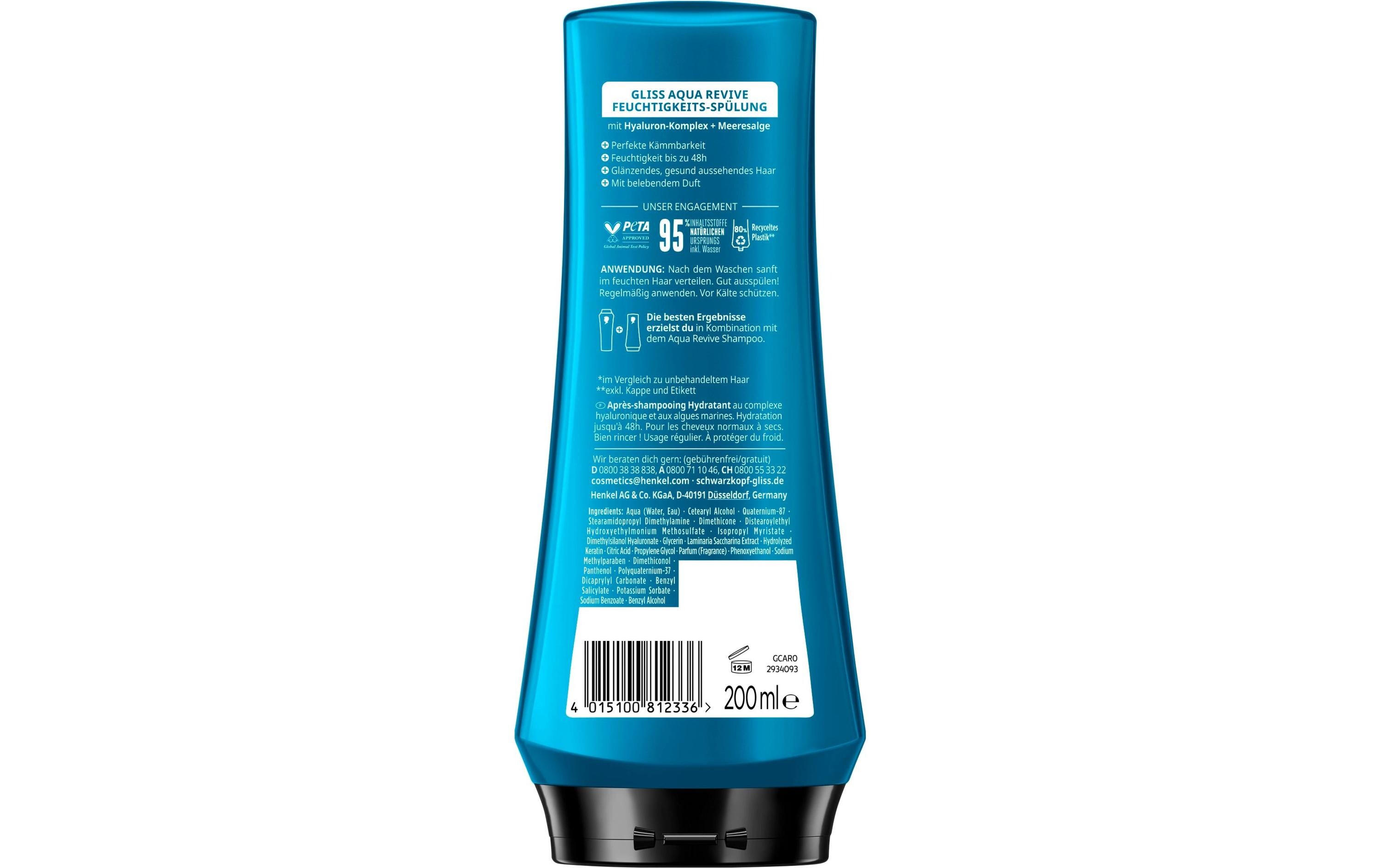 Haarspülung Aqua Revive 200 mlConditioner spendet bis zu 48 h schwerelose Feuchtigkeit