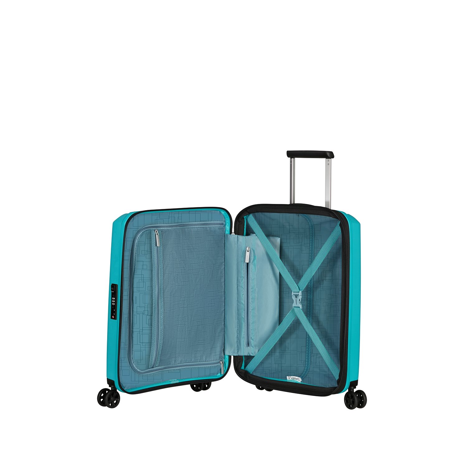 American Tourister Aerostep Spinner 55 Exp turquoise tonic