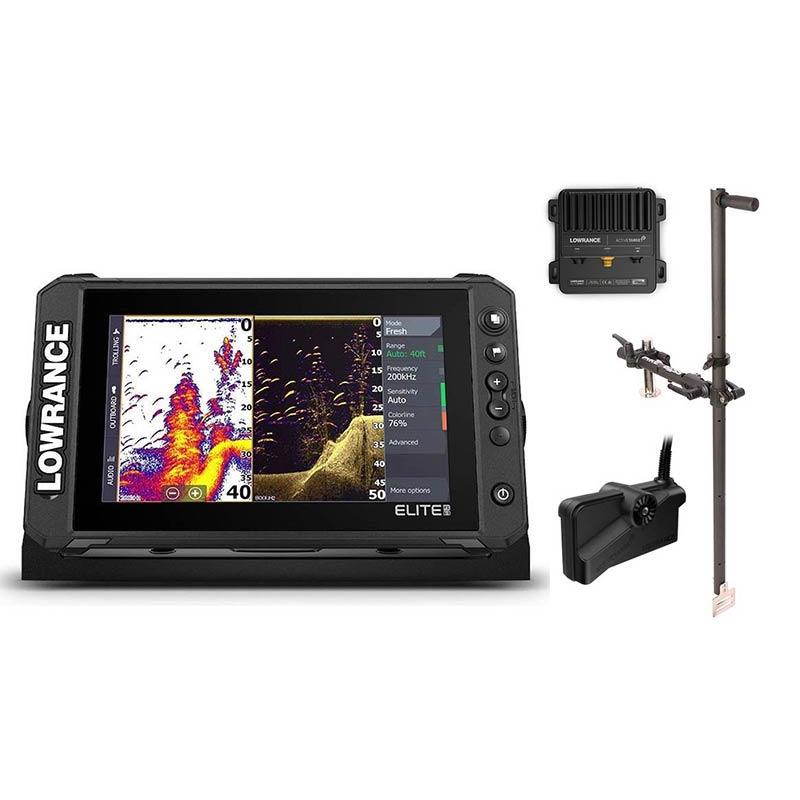 Pack Lowrance Elite Fs9 Active Imaging + Sonde Active Targetg1+ Perche De Sonde Amovible 360° Pike’N Bass