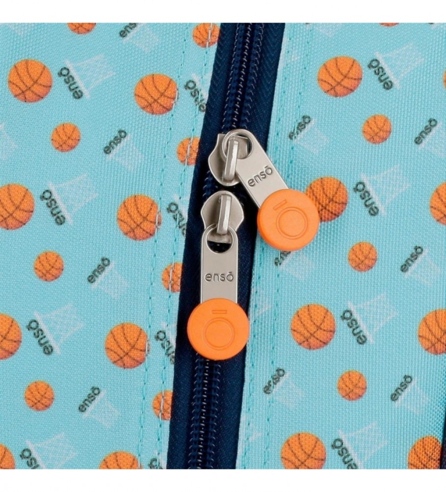 Mochila pré-escolar familiar Enso Basket com rodas, azul