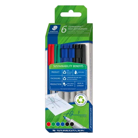 STAEDTLER® Lumocolor® non-permanent pen 316, Universalstift F, 6 Stück