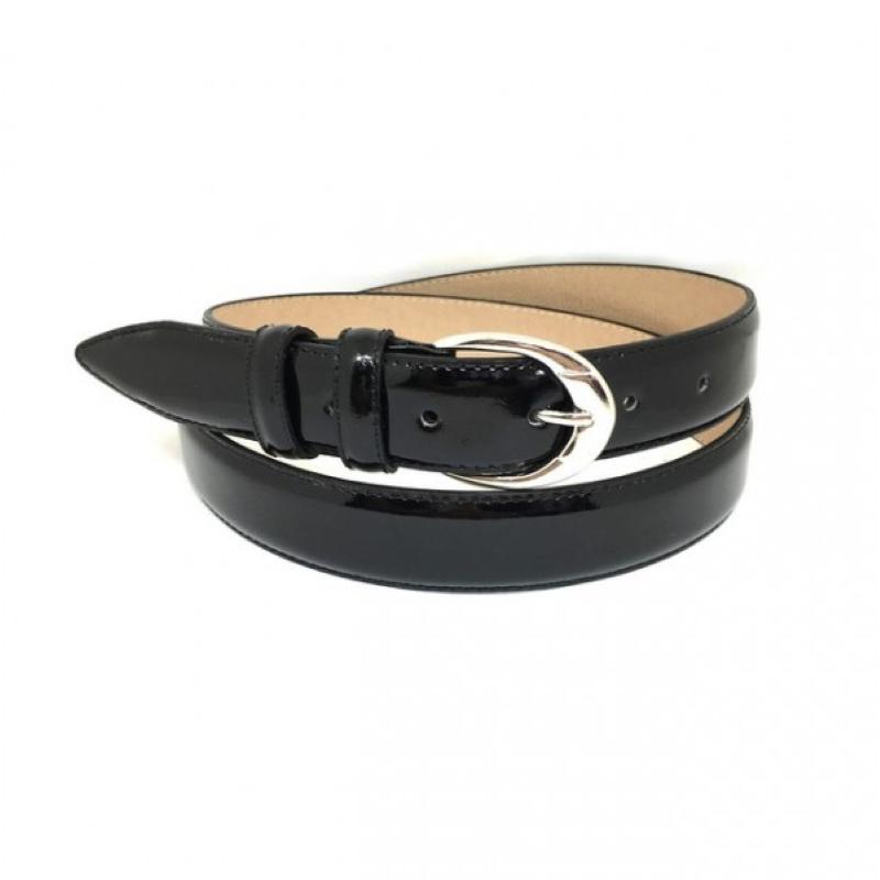 Milano Belts Dames Centuur Ivrea 30 Zwart Lak