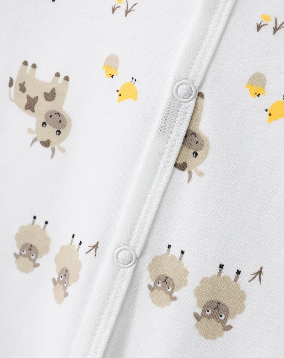 Strampler NBNNIGHTSUIT FARM ANIMALS in bright white