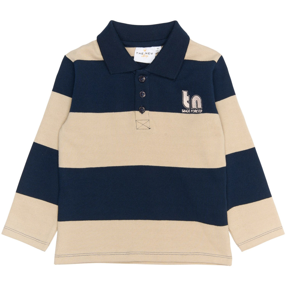 Køb THE NEW Siblings Navy Blazer Striped Rinon L_S Pique Polo