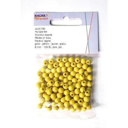 Knorr Prandell Holzperlen 6mm, gelb, 125 Stück