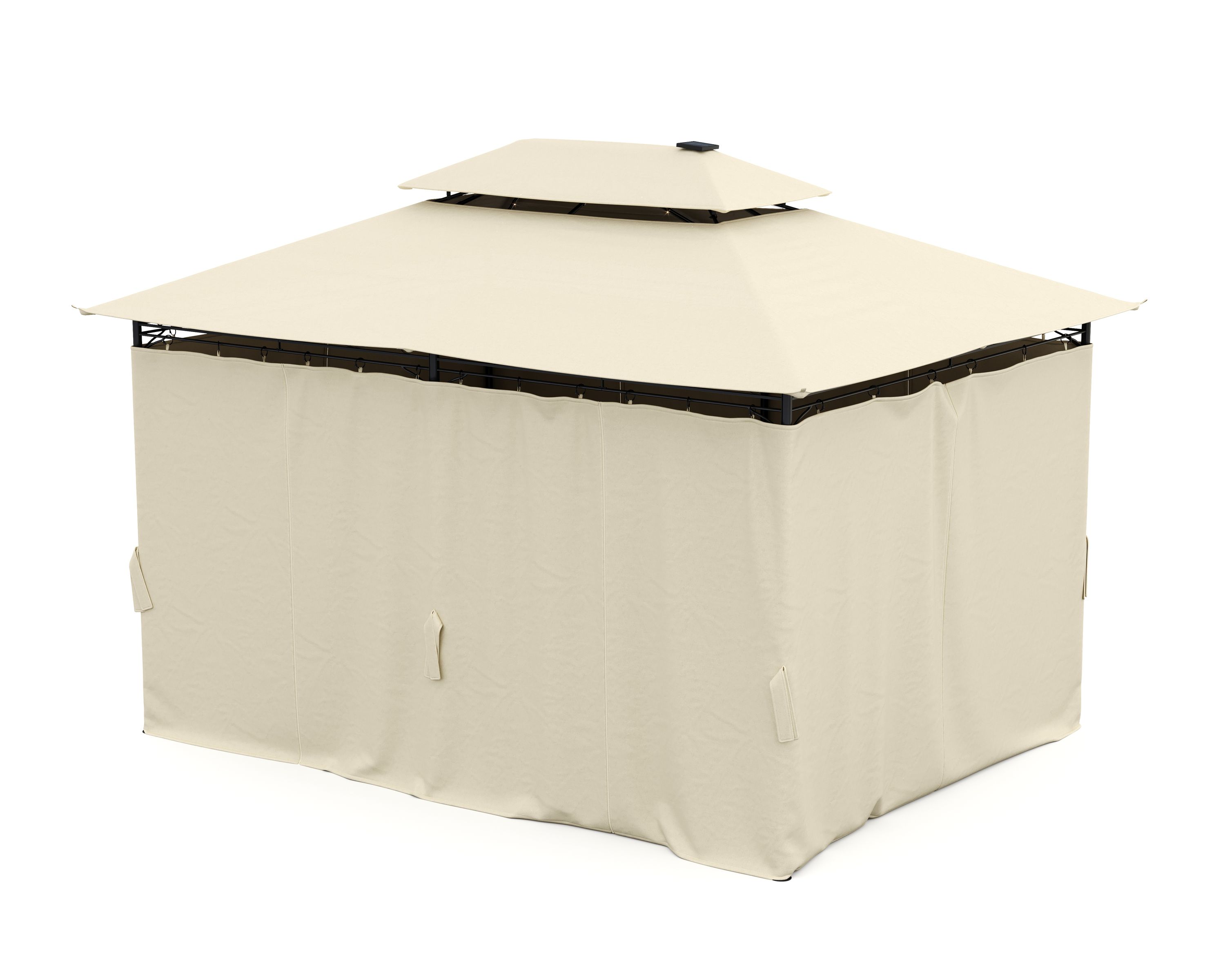 Gartenpavillon LED ROYAL 4 x 3 m beige