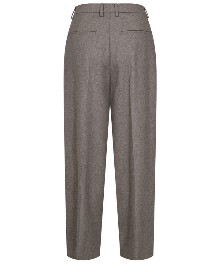 Filippa K Wide Pleated Flannel Trousers Driftwood