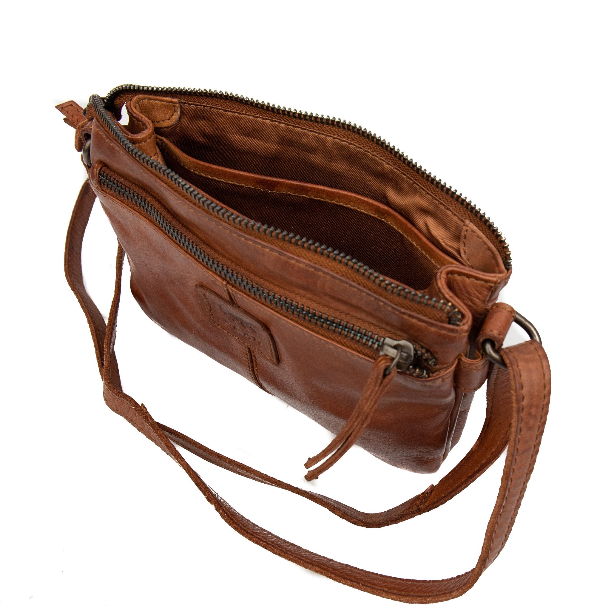 Schoudertasje 'Maithe' cognac - CL 41703 Cognac