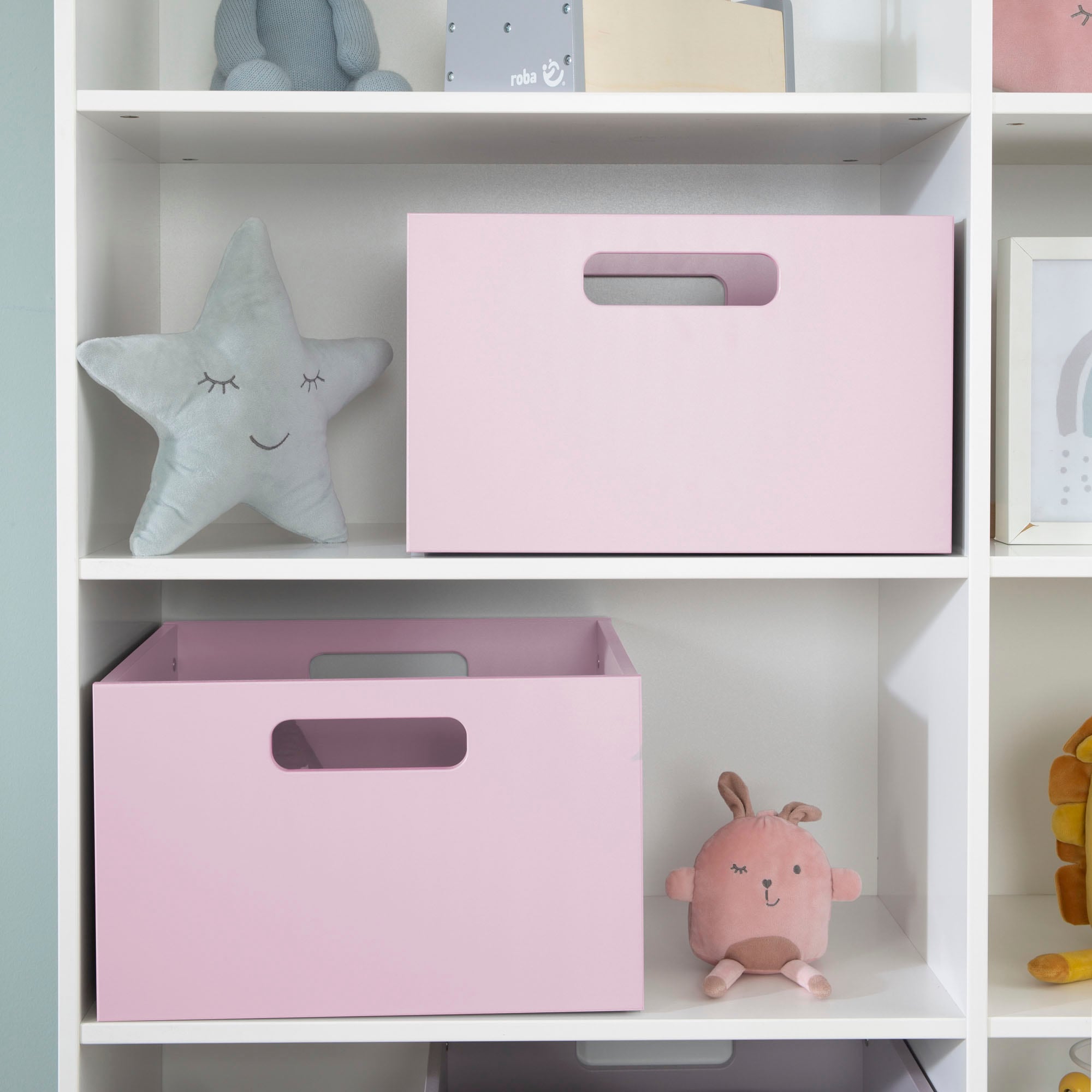 roba® Aufbewahrungsbox »rosa« aus Holz; Organizer für Spielzeug