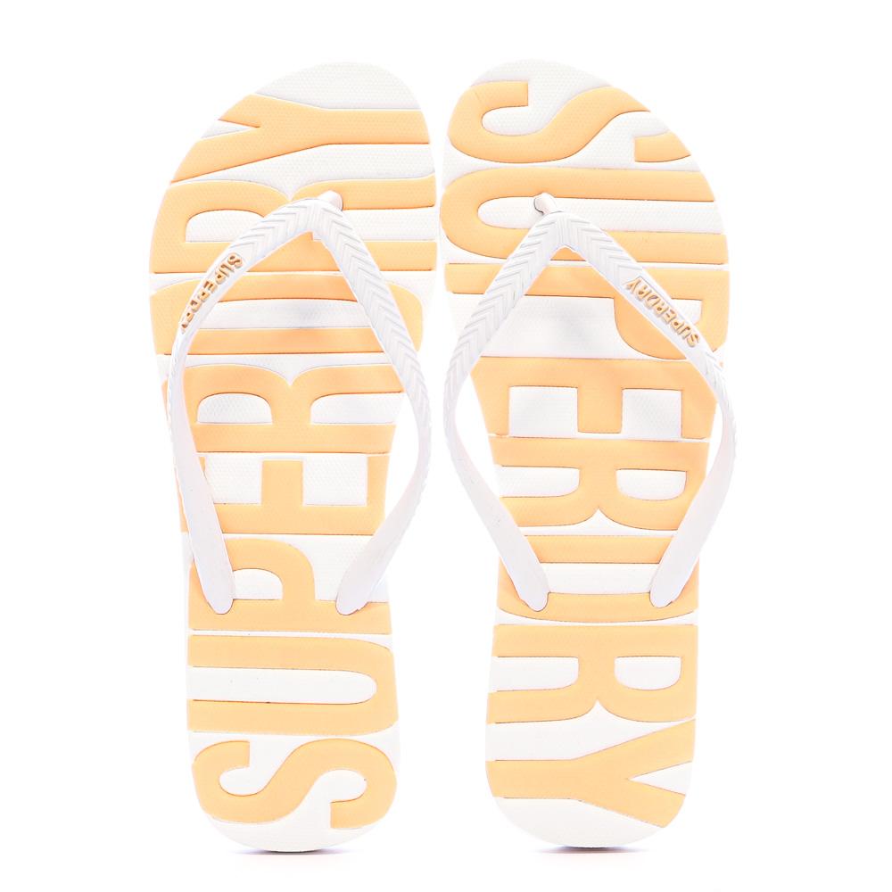 Superdry Tongs Blanche/Orange Homme Superdry Vintage Vegan