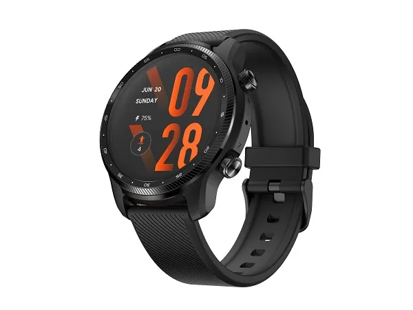 Mobvoi TicWatch Pro 3 Ultra - 47 mm - skyggesort - smart ur med bånd - fluororubber - display 1.4