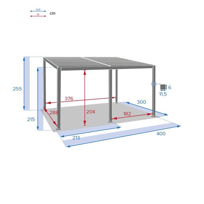Pergola bioclimatique AVILA Graphite