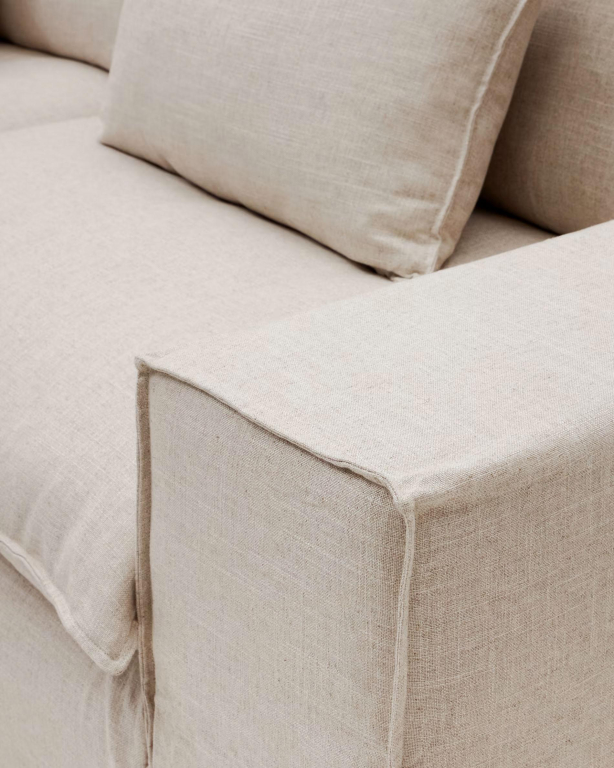 Kave Home Anarela 3-zits bank beige linnen