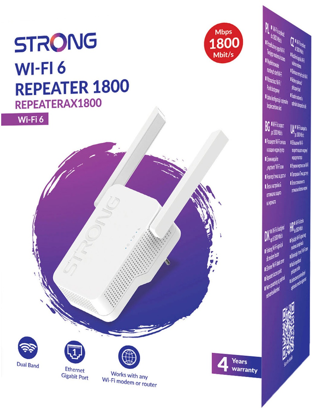 Strong WLAN-Repeater »Dualband WLAN Repeater bis 1800 Mbit/s, WiFi 6, Accesspoint«