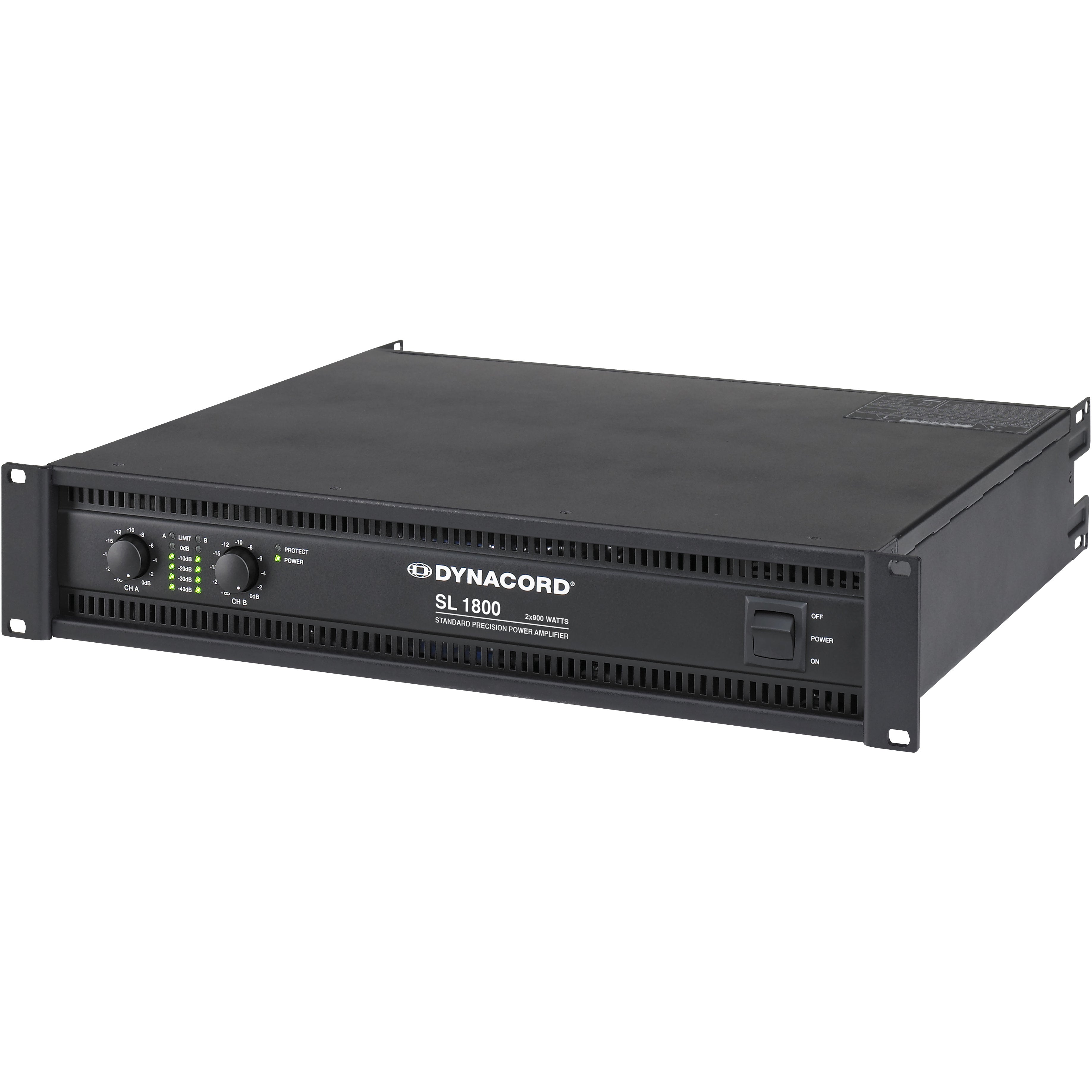 Dynacord SL 1800 klasse H-versterker 2x 900W @ 4 Ohm