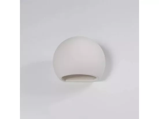 Sollux Applique murale à 1 ampoule en céramique blanche, E27