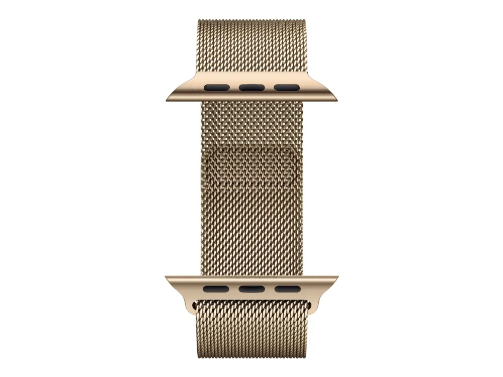 [OUTLET] - Apple Watch Series 7 (GPS   Cellular) - 45 mm - guld rustfrit stål - smart ur med milanesisk løkke - rustfrit stål - guld - håndledsstørrelse: 150-200 mm - 32 GB - Wi-Fi, Bluetooth - 4G - 51.5 g