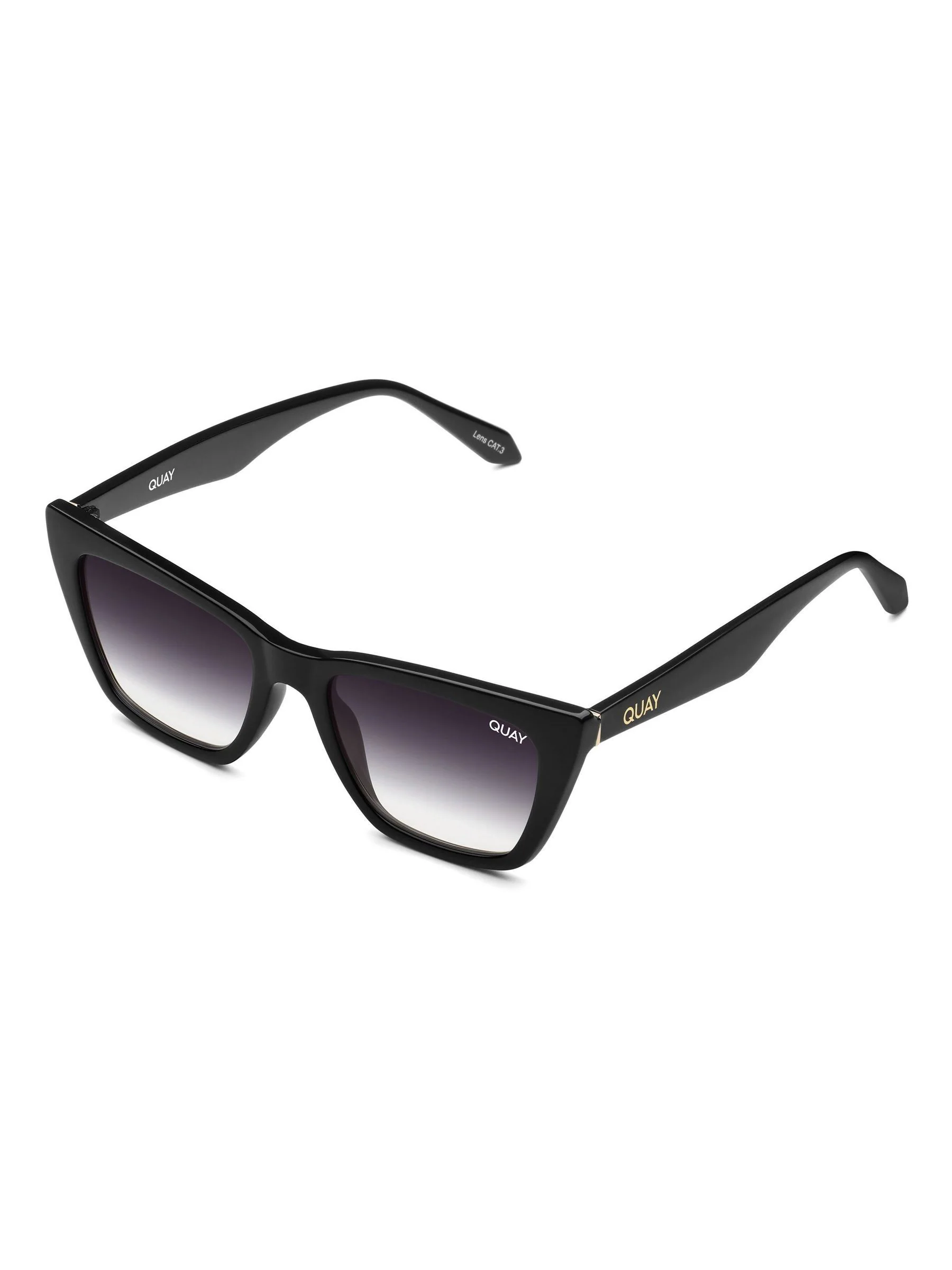 QUAY Call The Shots Black Sunglasses