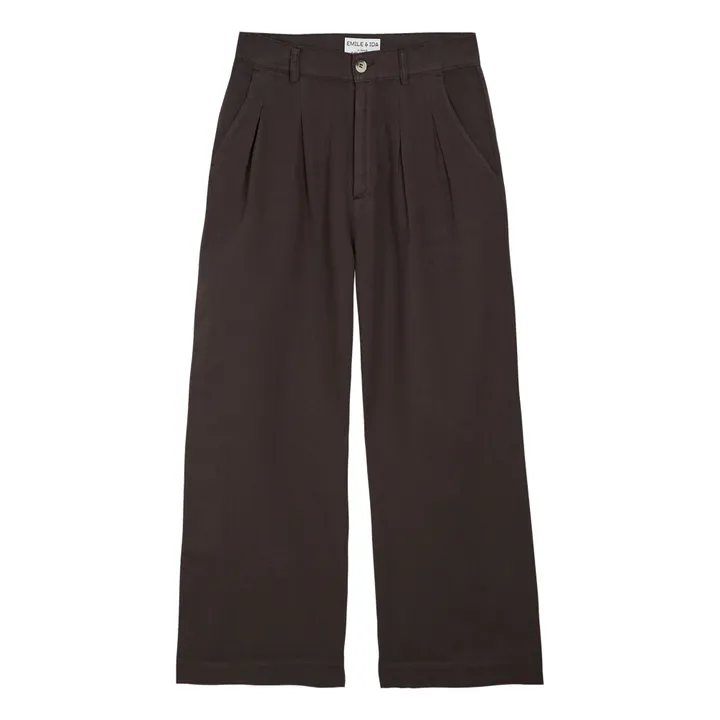 Emile et Ida Pantalon Zebulon Lin - Collection Femme | Gris anthracite