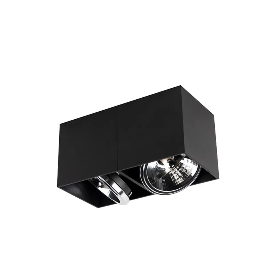Qazqa opbouwspots box zwart g9