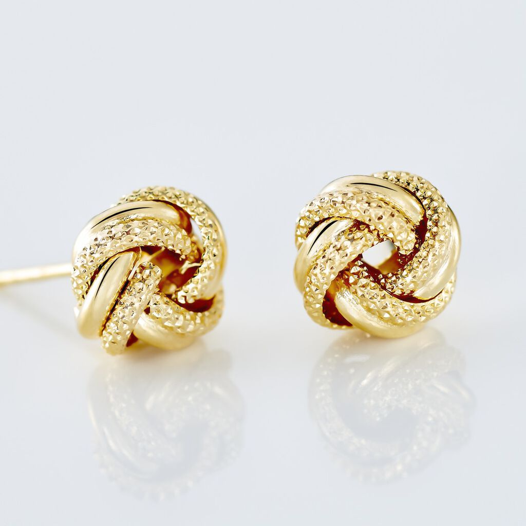 Boucles D'oreilles Puces Or Jaune Campanula