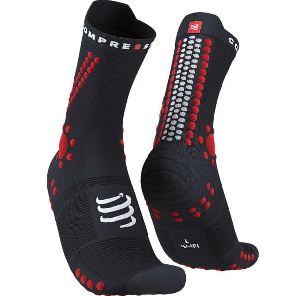 Chaussette running COMPRESSPORT PRO RACING SOCKS V4.0 TRAIL BLACK/RED