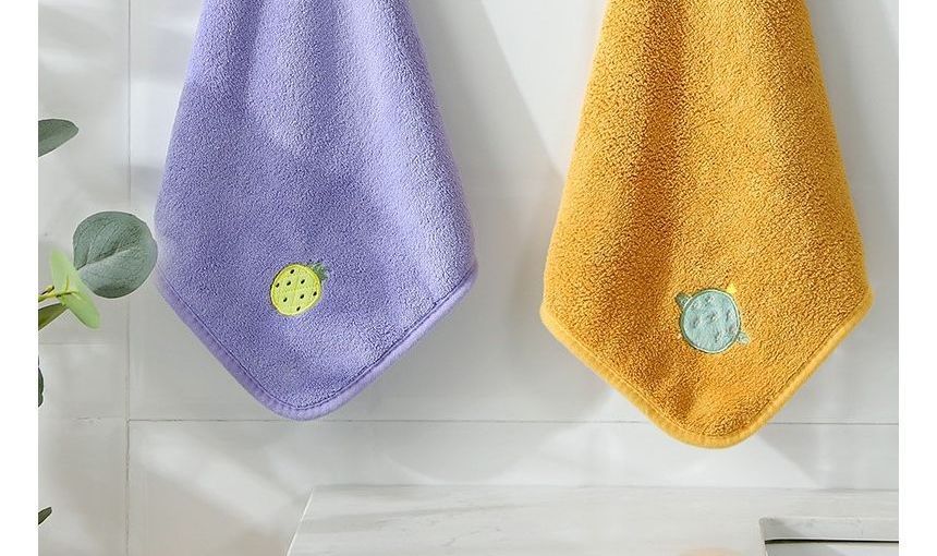 Porcini - Handdoek van geborduurd koraalfleece (verschillende ontwerpen)