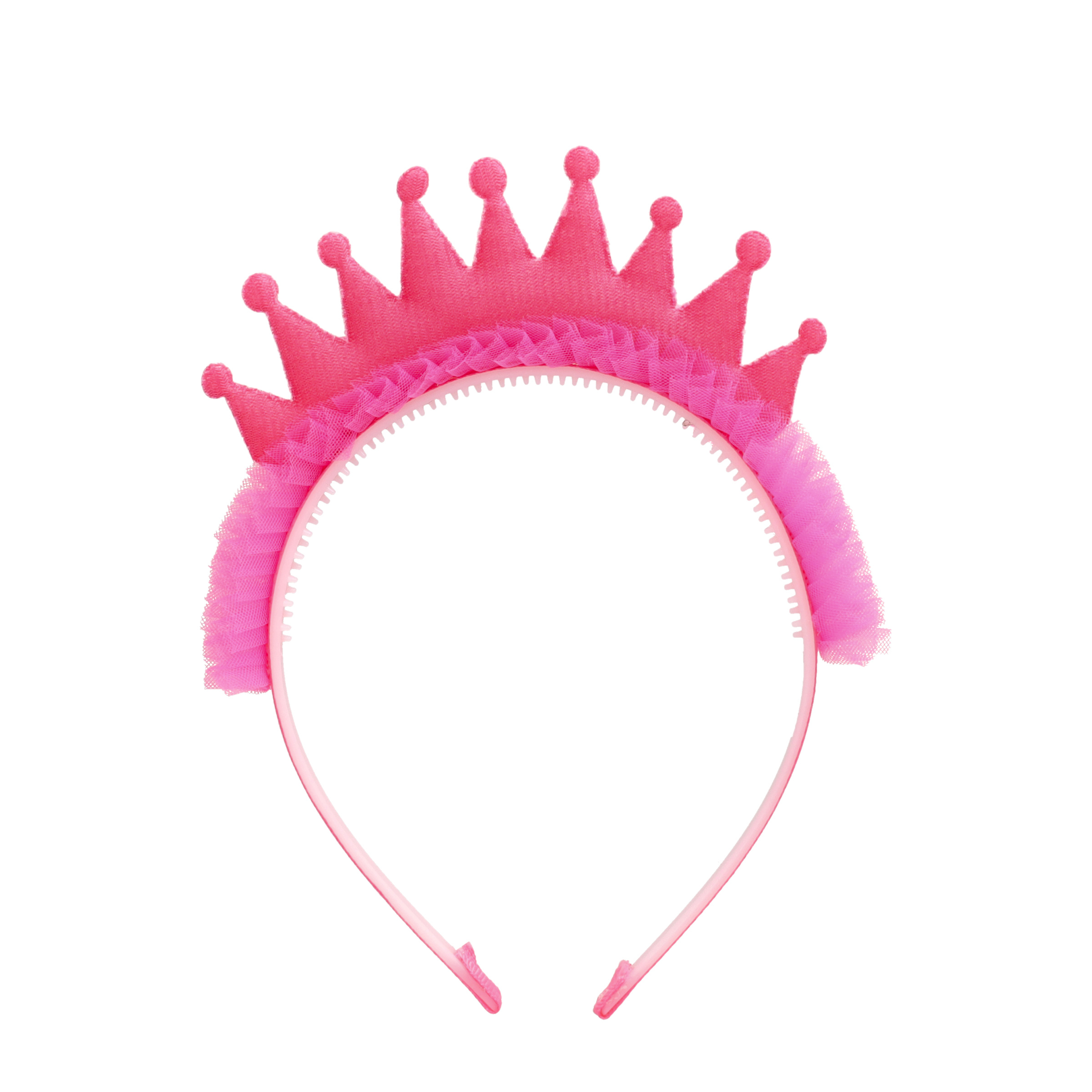 Pailletten Krone Tüll Haarreif Fasnacht Kostüm Zubehör Motto Party Accessoire Halloween Foto Requisite - Pink