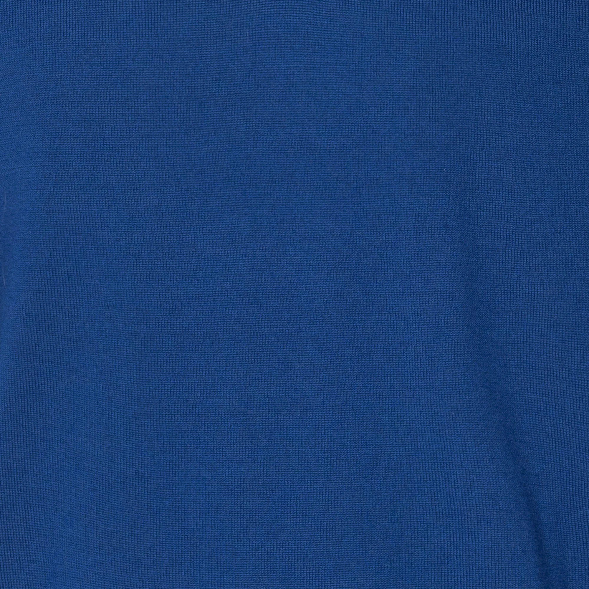 Pull col V regular fit en laine | Bleu
