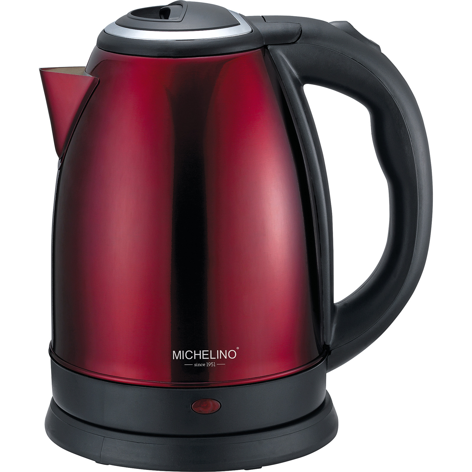 Michelino Wasserkocher Edelstahl rot