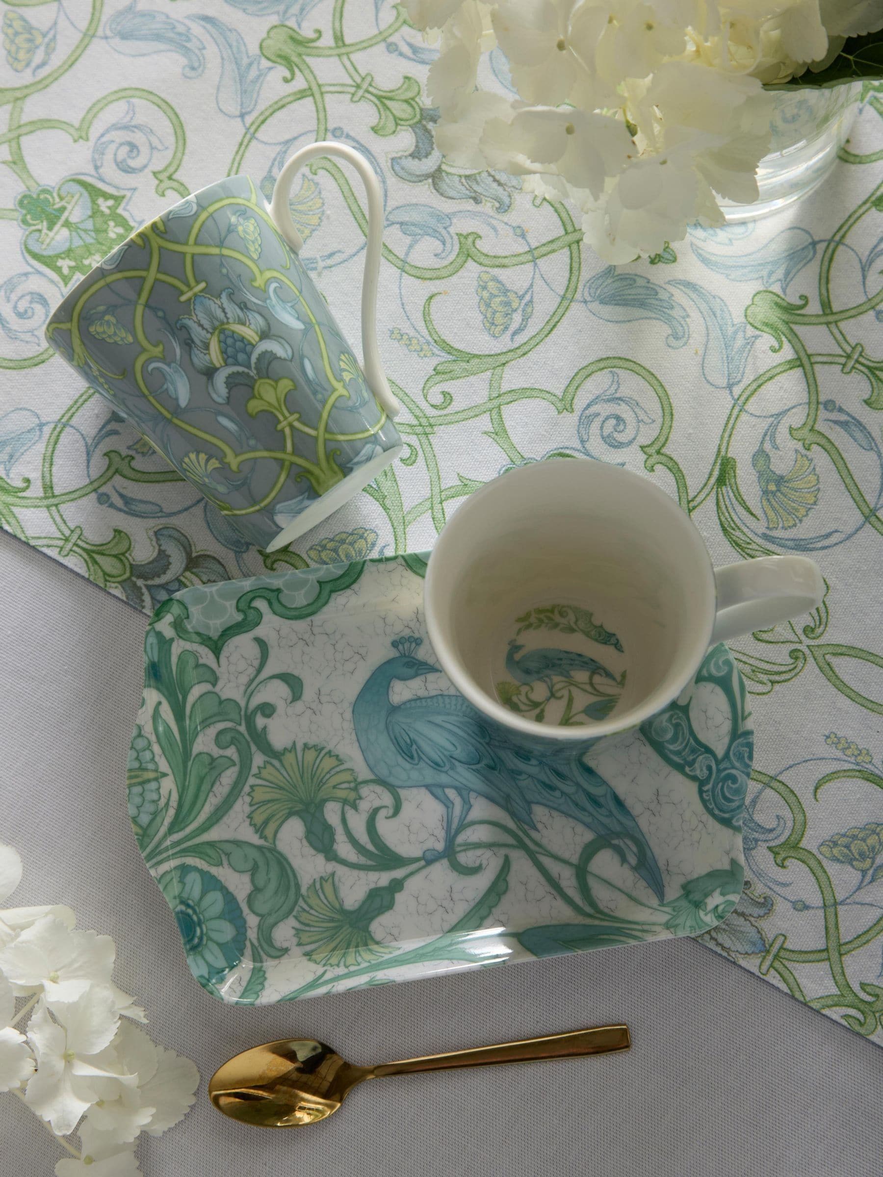 Laurence Llewelyn-Bowen Palm Court Porcelain Mug and Tray Set