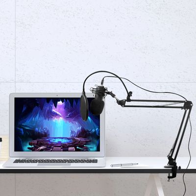 T'nB PACK STREAMER - Pack micro + filtre + bras articulé pour youtubers et stremer- noir