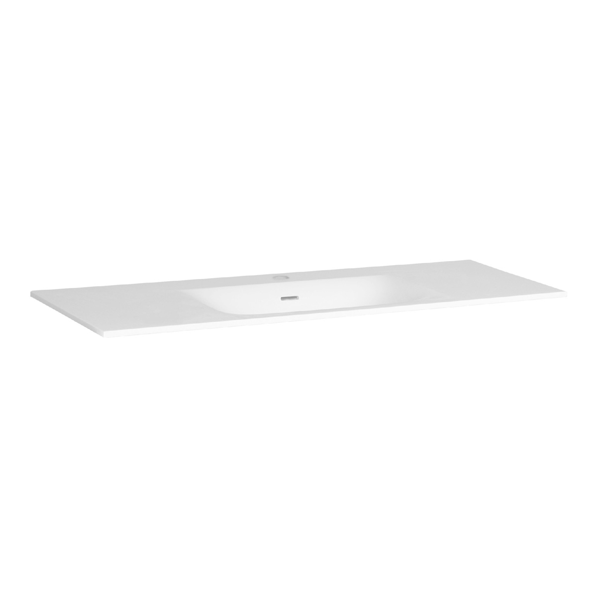 Brauer Glacier wastafel fine stone 120cm met kraangat wit mat