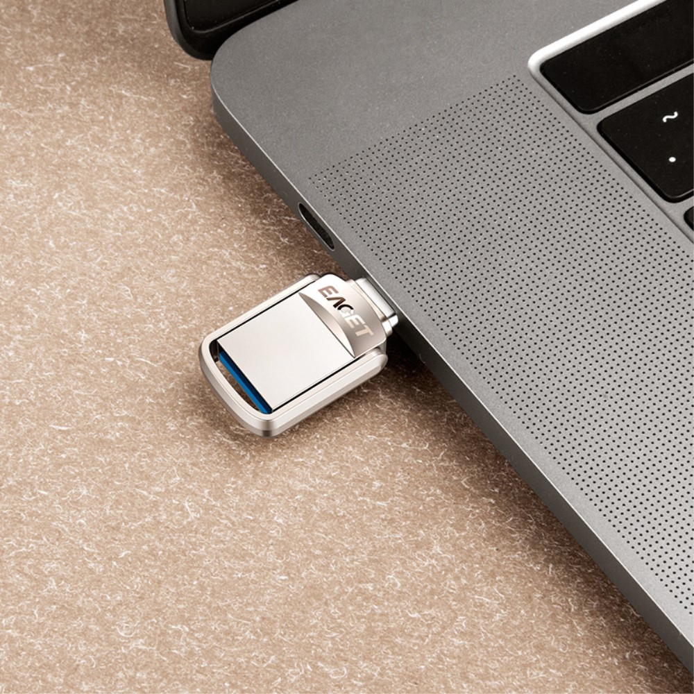 (128GB) Ultra Kompakt USB C / USB 3.1 Speicher Stick Flash Drive (140MB/s) - Silber