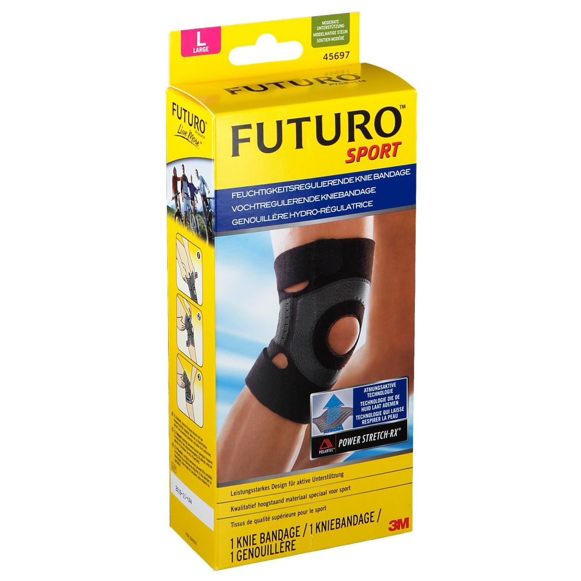 FUTURO™ Sport feuchtigkeitsregulierende Knie Bandage L