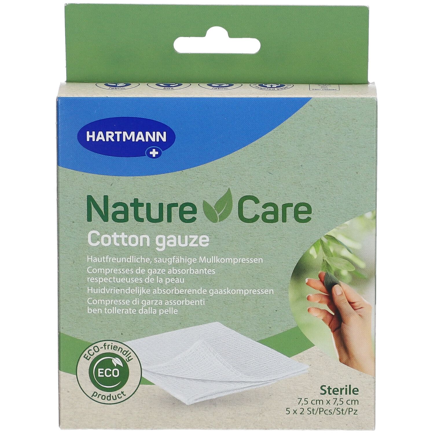 Nature Care Mullkompressen 7,5 x 7,5 cm