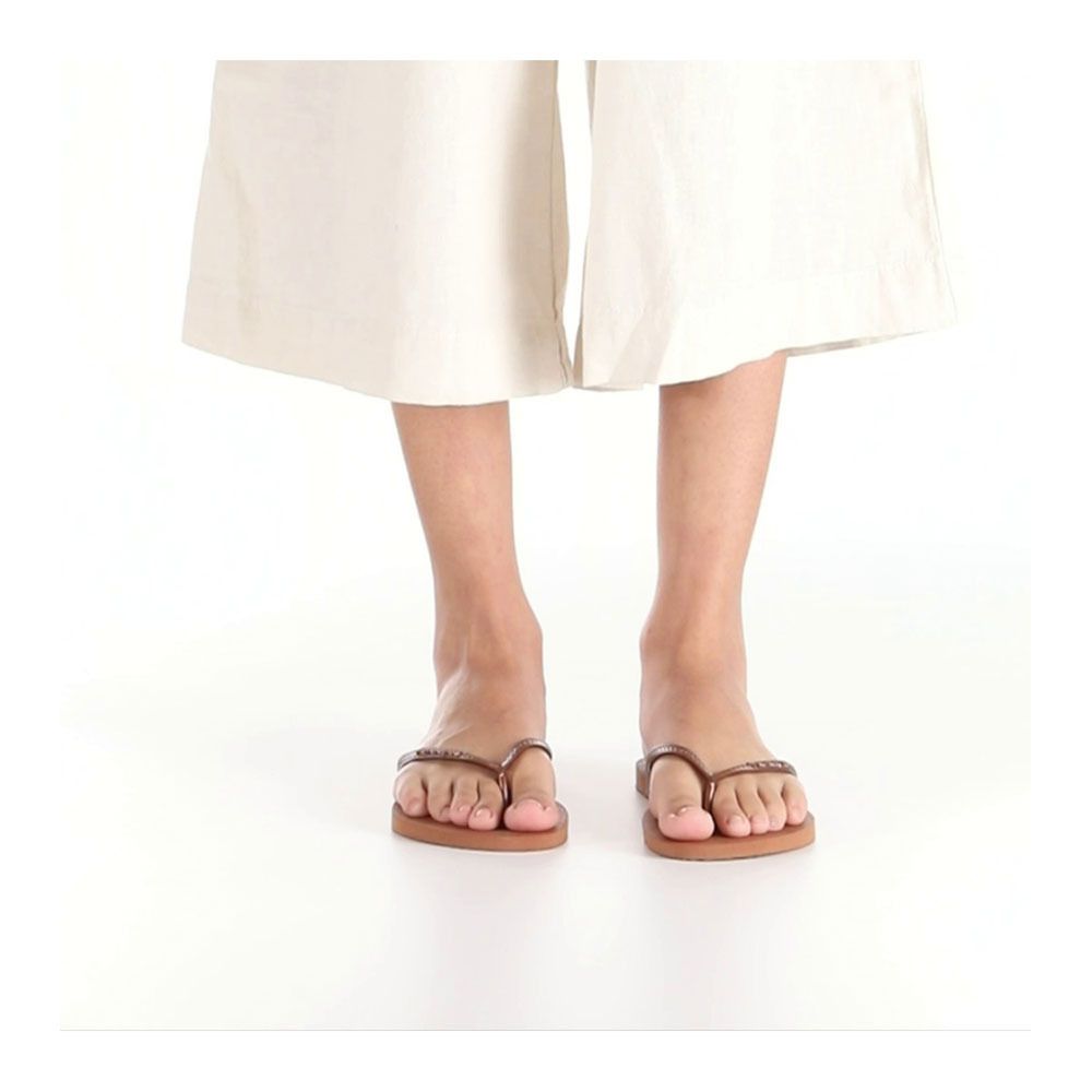 Havaianas SLIM - Tongs Femme rust/metallic copper