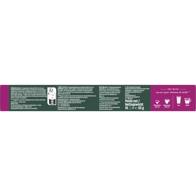 Starbucks Nespresso caffe Verona capsules