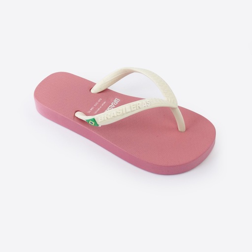 Chinelo de praia brasileiro, modelo clássico infantil, fabricado no Brasil.