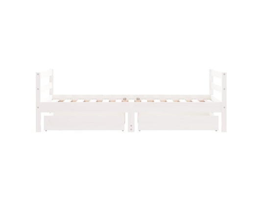 VIDAXL - Lit enfant Cadre de lit pour enfant tiroirs blanc 80x160cm bois pin mas...