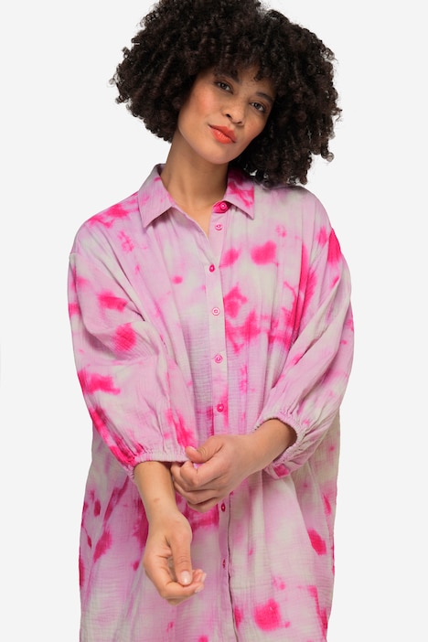 Musselin-Hemdbluse, Batikmuster