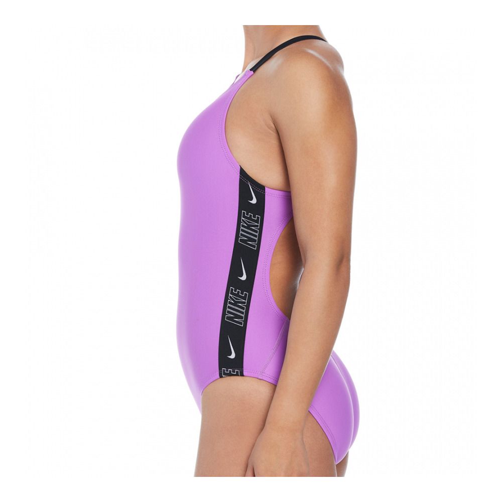 Nike Swim FIT NEWBIE LOGO TAPE FASTBACK - Maillot de bain 1 pièce Femme fuchsia dream