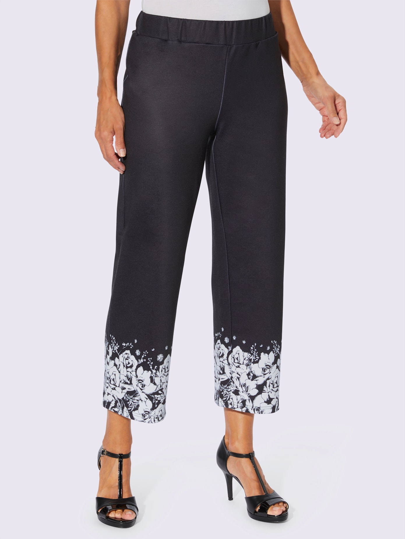 Pantalon en jersey 7/8 jersey élastique et indéformable