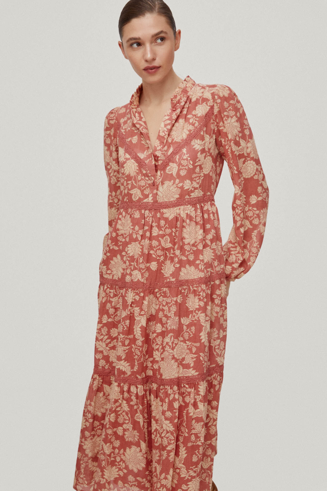 Vestido estampado - Roxo