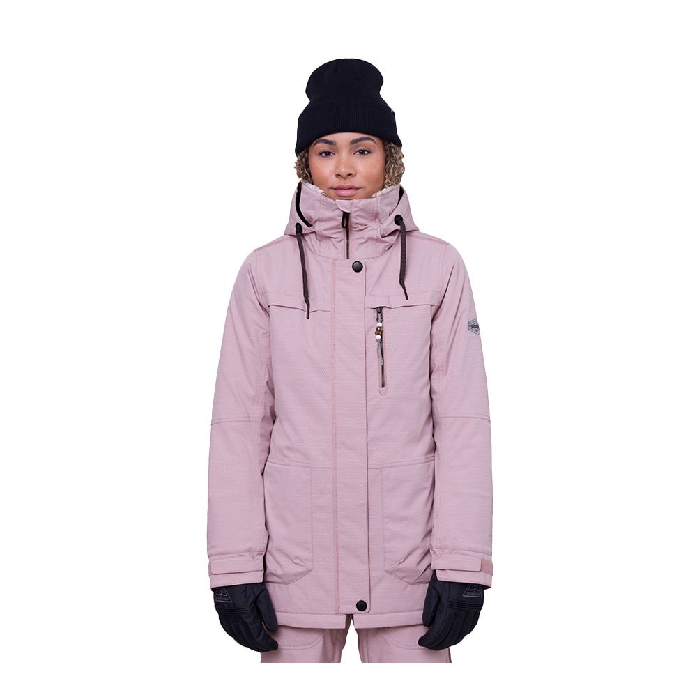 686 SPIRIT - Veste ski Femme dusty mauve jacquard