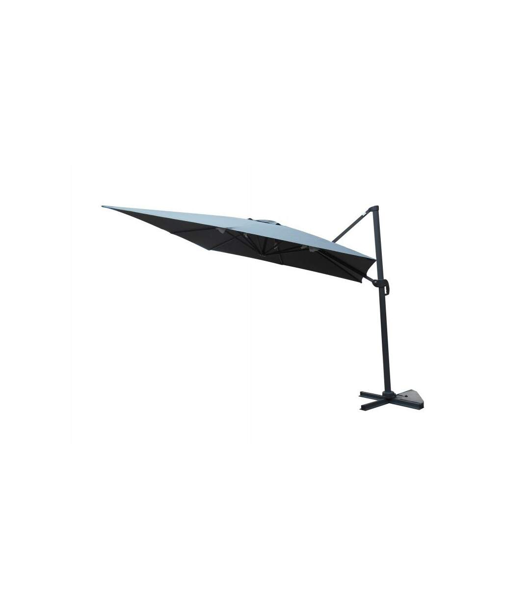 Paris Prix - Parasol Déporté Avec housse 3x3m Gris