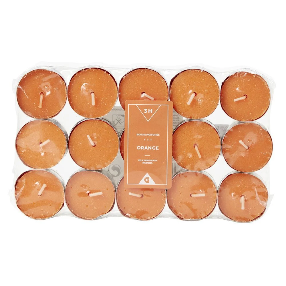 Bougie chauffe-plat orange x30