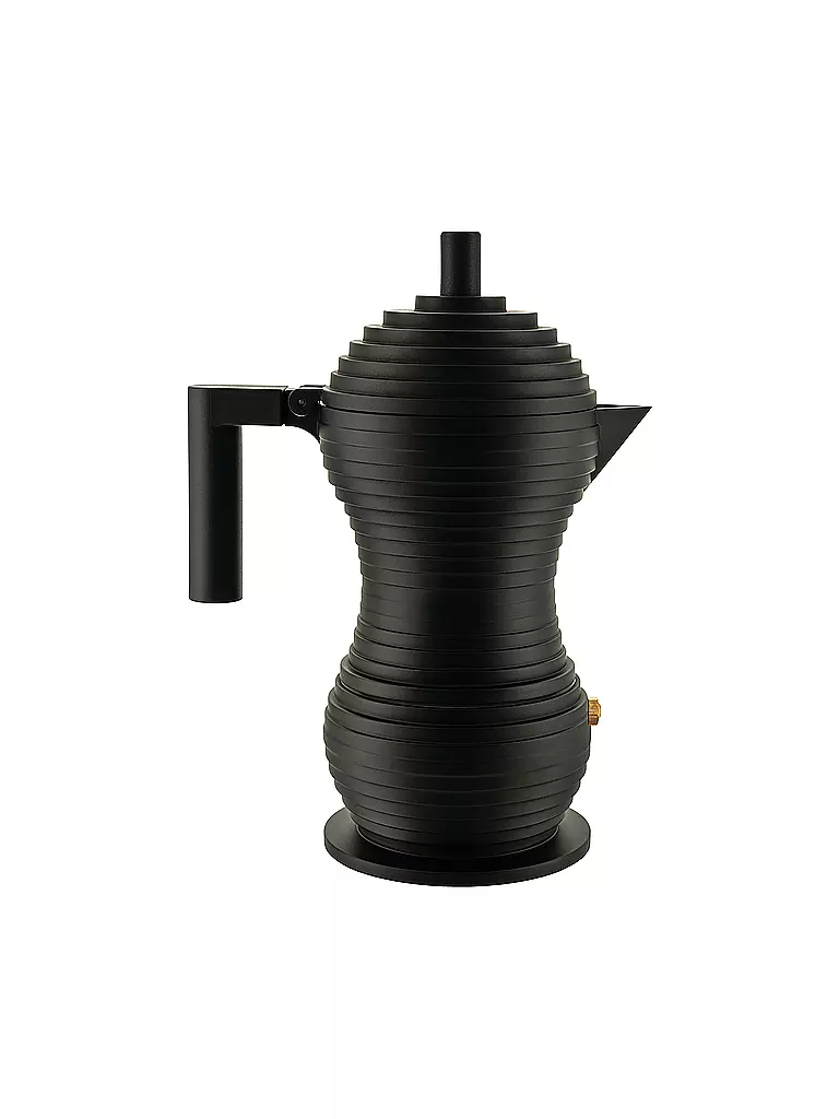 ALESSI Espressomaschine Pulcina Black Alu/Schwarz 3 Tassen schwarz